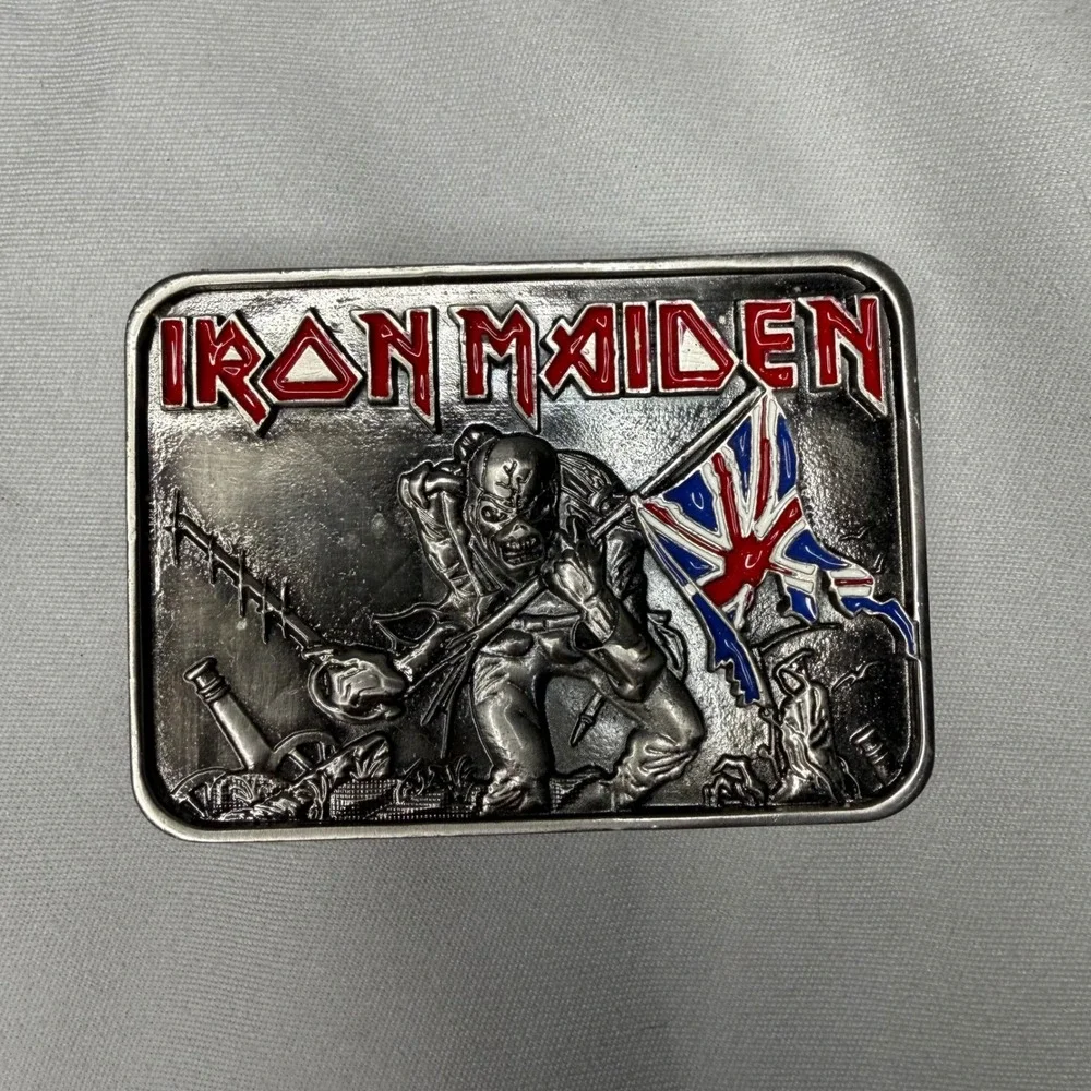 Iron Maiden The Trooper Belt Buckle 2005 Bravado Eddie Metal Rock Band Pewter